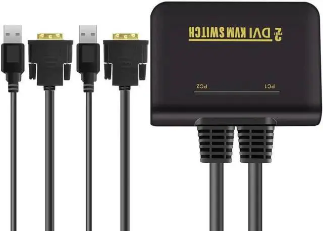Alt view image 2 of 6 - 2 Port KVM DVI Switch USB 2.0 DVI KVM Converter Switcher Audio Video Kabel Fr Monitor Computer Tastatur Maus