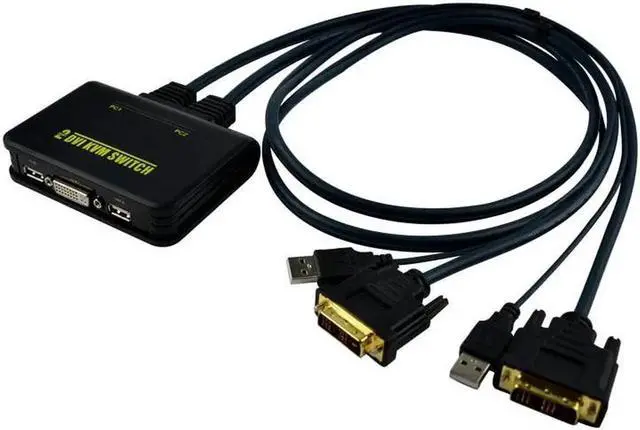 Alt view image 3 of 6 - 2 Port KVM DVI Switch USB 2.0 DVI KVM Converter Switcher Audio Video Kabel Fr Monitor Computer Tastatur Maus