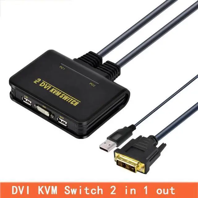 Alt view image 5 of 6 - 2 Port KVM DVI Switch USB 2.0 DVI KVM Converter Switcher Audio Video Kabel Fr Monitor Computer Tastatur Maus