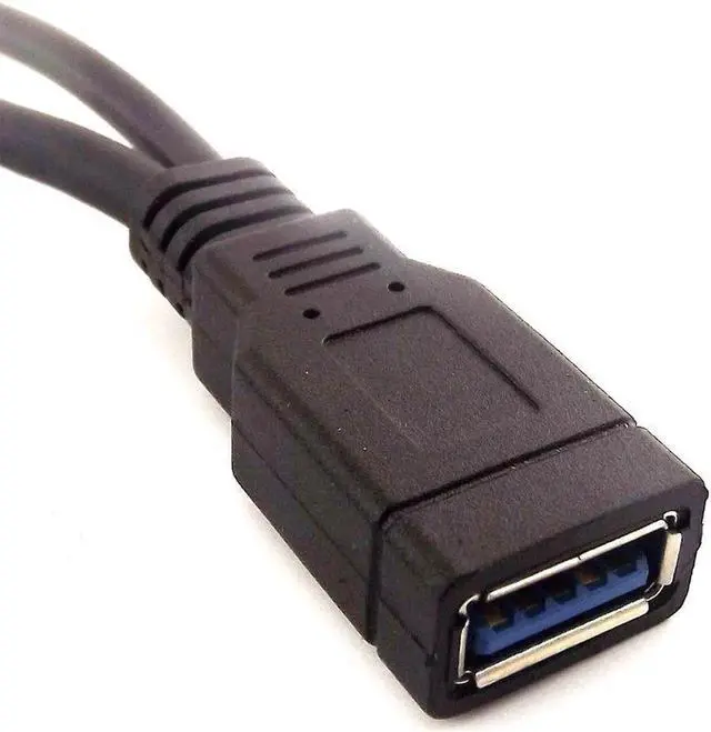 Alt view image 5 of 5 - 0.3MUSB 3.0 Female to Dual USB Male Extra Power Data Y Extension Splitter Cable Sync USB 3.0 Power Adapter Y cable