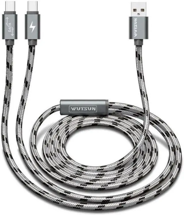 Main image of USB 2.0 Type A Male To Dual USB C Type C Male Splitter Y Fast Charging Data Cable Cord for Android Mobile Phone Tablet