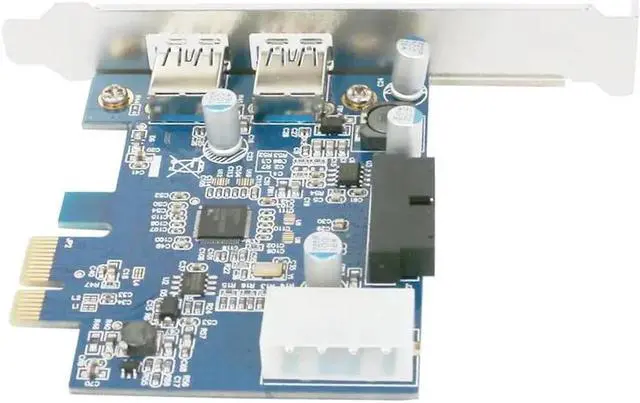 Alt view image 4 of 4 - PCI Express 2.0 PCI-E to USB 3.0 Hub PC Card Adapter 5.0Gbps 19 pin Add On Card For Windows XP 7 8 K632