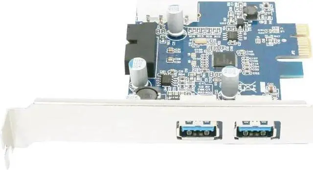 Alt view image 3 of 4 - PCI Express 2.0 PCI-E to USB 3.0 Hub PC Card Adapter 5.0Gbps 19 pin Add On Card For Windows XP 7 8 K632