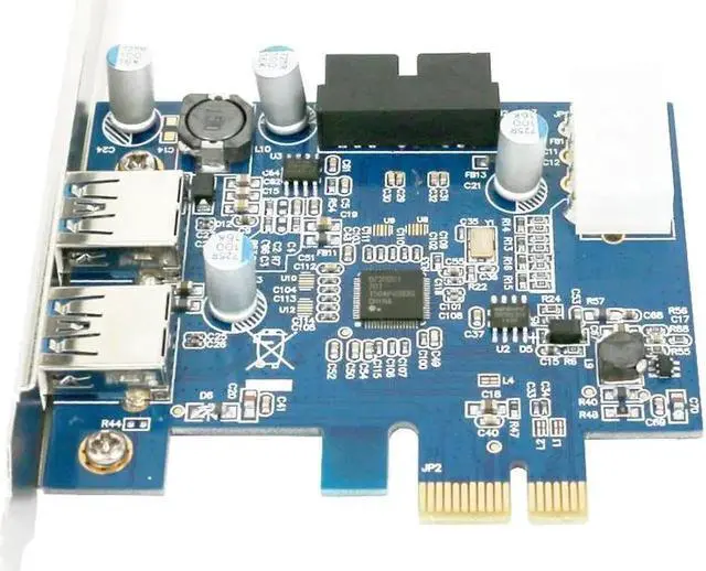 Alt view image 2 of 4 - PCI Express 2.0 PCI-E to USB 3.0 Hub PC Card Adapter 5.0Gbps 19 pin Add On Card For Windows XP 7 8 K632