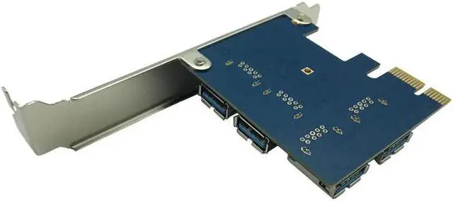 Alt view image 5 of 6 - 4 Slots PCI-E 1 to 4 PCI Express 16X Slot External Riser Card Adapter Board PCIE Multiplier Card for BTC Miner
