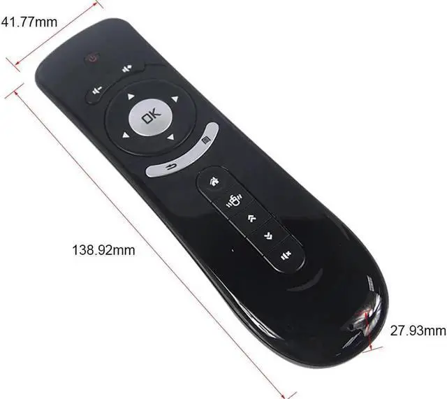 Alt view image 3 of 6 - Aomoproing Gyroscope Mini T2 Air Mouse 2.4G Wireless Remote Controller For Android TV Box remote control 3D Sense Motion Media Player