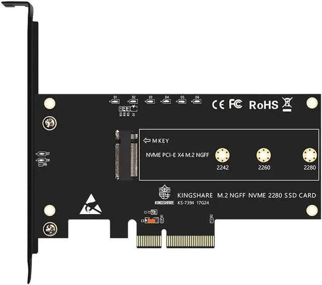 Main image of PCI-Express PCI-E 3.0 X4 to M.2 NGFF M Key Slot Converter Adapter Card M2 Nvme PCIE SSD Riser Card for Desktop Support 2230
