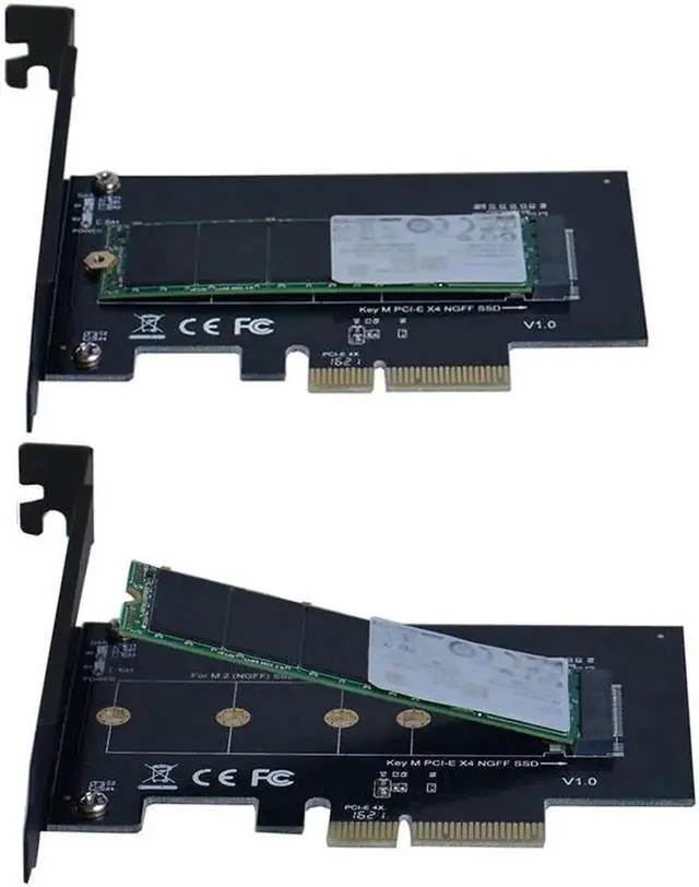 Alt view image 2 of 4 - PCI-Express PCI-E 3.0 X4 to M.2 NGFF M Key Slot Converter Adapter Card M2 Nvme PCIE SSD Riser Card for Desktop Support 2230