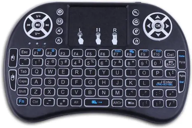 Alt view image 2 of 6 - Aomoproing Air Mouse Russian English Spanish Backlit i8 Backlight Wireless Mini Keyboard As Remote Control for Android Smart TV Box