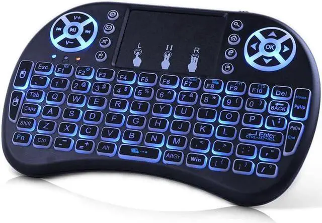 Alt view image 4 of 6 - Aomoproing Air Mouse Russian English Spanish Backlit i8 Backlight Wireless Mini Keyboard As Remote Control for Android Smart TV Box
