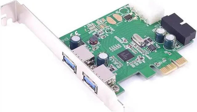 Alt view image 5 of 6 - 4 Ports USB3.0 PCI-E PCIe Card ( 2-External port + Dual Port Internal USB 3.0 Connector ) Renesas NEC Chip 4pin power supply