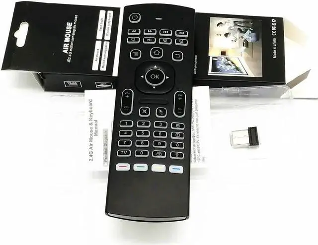 Alt view image 2 of 6 - Aomoproing Tikigogo air mouse backlit MX3 pro with voice microphone 2.4G wireless mini keyboard with IR learning extend remote controller