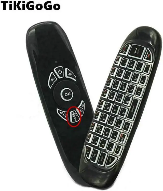Main image of Aomoproing Tikigogo C120 fly air mouse backlit with keyboard microphone voice search 2.4G mini Wireless Keyboard as remote controller