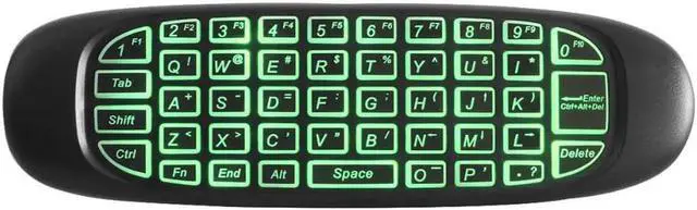 Alt view image 2 of 6 - Aomoproing Fly air mouse Wireless Backlit Keyboard G64 Rechargeable 2.4G RGB C120 3 color Backlight Smart Remote control for Android Tv Box