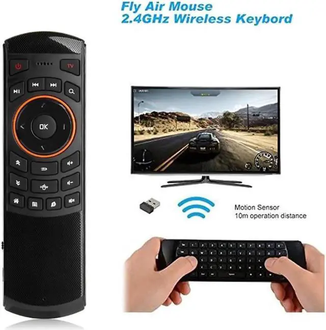 Alt view image 2 of 6 - Aomoproing MLLSE Wireless Keyboard Fly air Mouse X6 2.4GHz with Voice Remote Controller with IR Learning fit for TV Box YKS4720