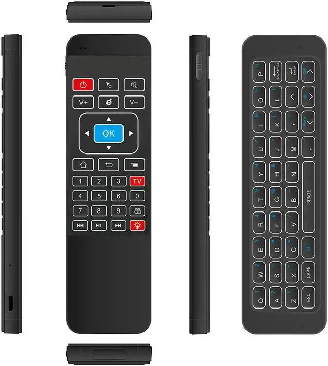 Alt view image 2 of 6 - Aomoproing 2.4G Backlight Air Mouse Wireless Keyboard 6-Axis Sensor Remote Control IR Learning for Smart TV Android TV Box