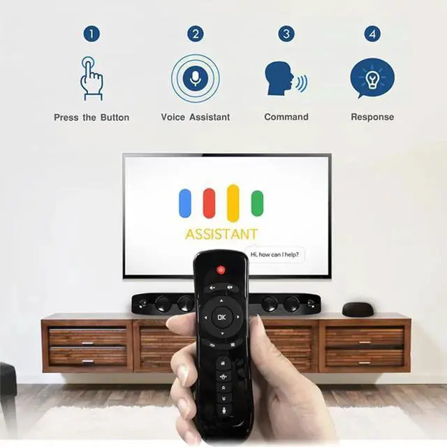 Main image of Aomoproing 2018 T2 2.4G Air Mouse with 6-Axis Gyroscope+G-sensor & Voice Assistant function Remote Control for Smart TV/Android Box/PC