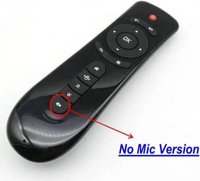 Alt view image 6 of 6 - Aomoproing Tikigogo 2.4G T2 Gyroscope Fly Air Mouse Microphone Mic for Google Asistant Voice Search for Android Smart TV Box Remote Control