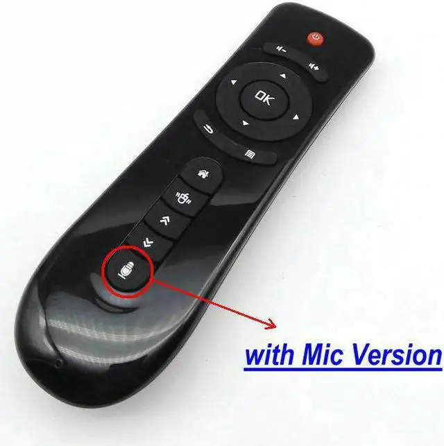 Alt view image 5 of 6 - Aomoproing Tikigogo 2.4G T2 Gyroscope Fly Air Mouse Microphone Mic for Google Asistant Voice Search for Android Smart TV Box Remote Control
