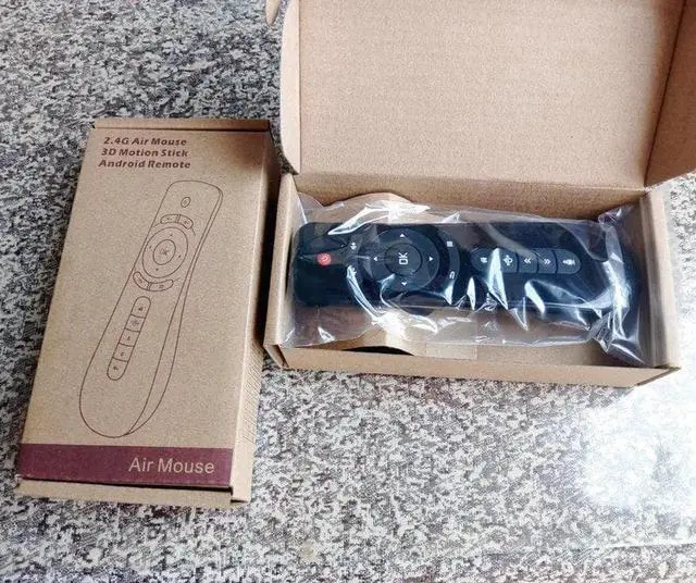 Alt view image 3 of 6 - Aomoproing Tikigogo 2.4G T2 Gyroscope Fly Air Mouse Microphone Mic for Google Asistant Voice Search for Android Smart TV Box Remote Control