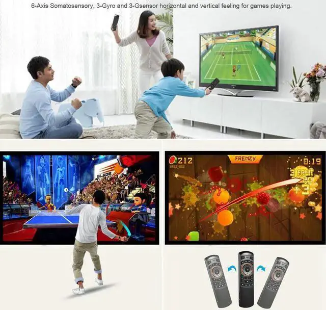 Alt view image 5 of 6 - Aomoproing Tikigogo Backlight X6 2.4G Gyroscope Air Mouse Full QWERTY Keyboard front side All IR Learning Keys More Than MX3 Remote Control