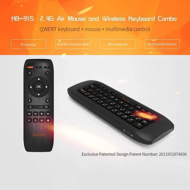 Alt view image 4 of 6 - Aomoproing 2.4G Fly Air Mouse Raspberry pi 3 Wireless Keyboard Remote control Learning keyboard Combo for Android Smart TV Box Computer