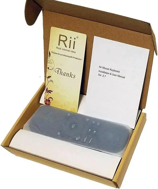 Alt view image 4 of 6 - Aomoproing Rii i7 Mini Air Mouse 2.4GHz Wireless Remote Control Built-in 6 Axis for PC Smart tv Android Box PS3 Motion Sensing Gamer