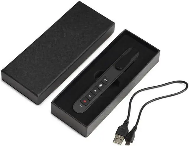 Alt view image 2 of 6 - Aomoproing [AVATTO] Rechargable RF 2.4G Wireless Presenter with Air Mouse PowerPoint Remote Control PPT Clicker Presentation Laser Pen