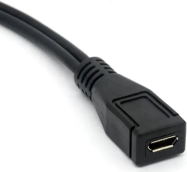 Alt view image 4 of 4 - 90 Degree Micro USB Cable, Micro USB 1 to 2 Y Splitter Cable Right Angle 2 Male to Female Converter Charging Cord