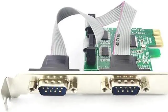 Alt view image 5 of 5 - RS 232 Adapter PCI Express 1X Computer Expansion Cards RS232 PCI E X1 Computer Components 2 Port Serial Card