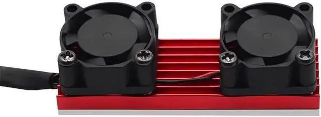 Alt view image 4 of 6 - PCIE SSD M.2 2280 Heat Sink Radiator 3in1 for SM951 960 961 Rapid Cooling Cooler Fan & Heatsink Fin Thermal Pad 3Pin Power Cord(red)