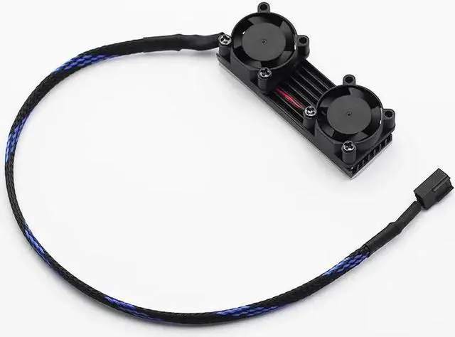 Alt view image 3 of 6 - PCIE SSD M.2 2280 Heat Sink Radiator 3in1 for SM951 960 961 Rapid Cooling Cooler Fan & Heatsink Fin Thermal Pad 3Pin Power Cord(red)