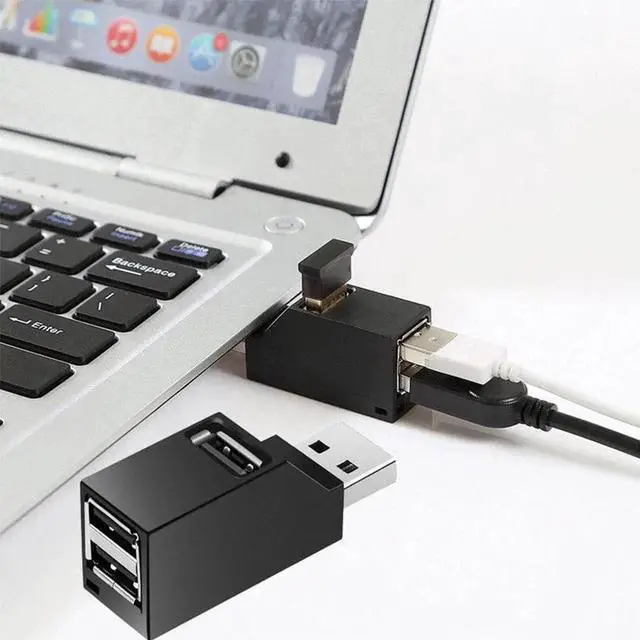 Alt view image 6 of 6 - USB Hub 3.0 Mini USB Splitter 3 Ports USB 3.0 Hub 5Gbps Multi USB Port 3.0 2.0 for PC Laptop MacBook Phone