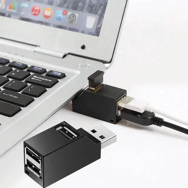 Alt view image 3 of 6 - USB Hub 3.0 Mini USB Splitter 3 Ports USB 3.0 Hub 5Gbps Multi USB Port 3.0 2.0 for PC Laptop MacBook Phone