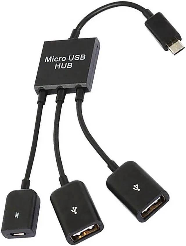 Alt view image 5 of 7 - Micro USB to 2 OTG Dual Port HUB Cable Y Splitter Micro USB Adapter Converter for Tablet Android Mouse Keyboard