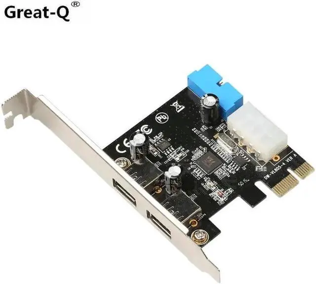Alt view image 2 of 6 - USB 3.0 (3+1) 3 External + 1 Internal Ports pci-e PCI Experss pci e Controller Riser Card adapter PCIE adaptator
