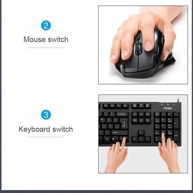 Alt view image 3 of 6 - 4K Video Display USB KVM Switch Box 2/4 Port Type C HDMI-compatible KVM Switcher Splitter Box For Sharing Printer Keyboard Mouse