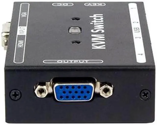 Alt view image 6 of 6 - KVM Switch 2 in 1 out VGA HDMI sharer computer host monitor share USB keyboard mouse printer