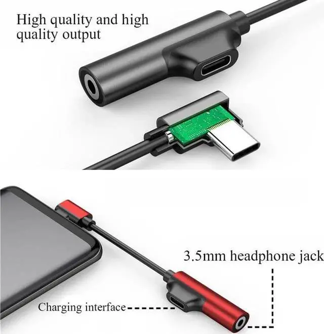 Alt view image 5 of 6 - 3 in 1 Type C Audio Cable Adapter Type C to 3.5mm Jack Earphone Charger USB C Splitter For Xiaomi Mi6 Charging Calling Listening
