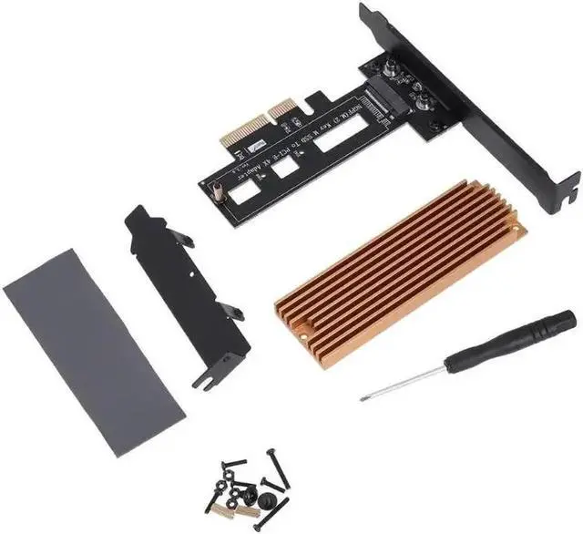 Alt view image 3 of 6 - Adapter Cards Key M.2 NVMe SSD NGFF Type To PCIE PCI-E PCI Express 4X Adapter Card With Heatsink Computer Adapter For PC