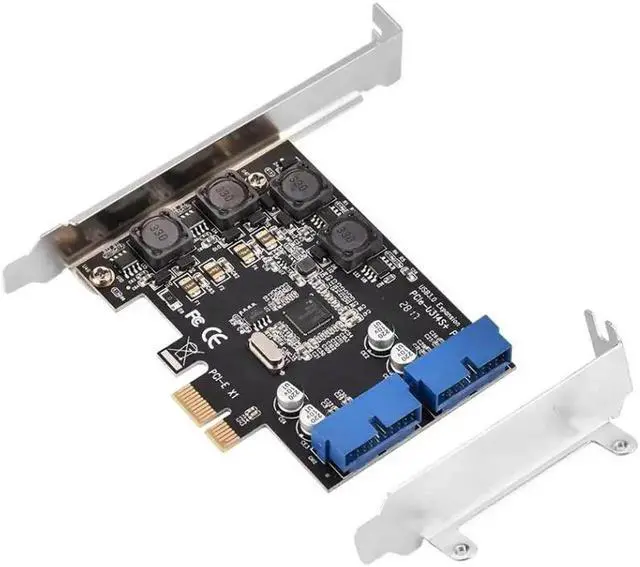 Alt view image 4 of 6 - Add On Cards PCI-E PCI-Express to Internal 2 Port 19Pin Header USB 3.0 Card Adapter with Low Profile