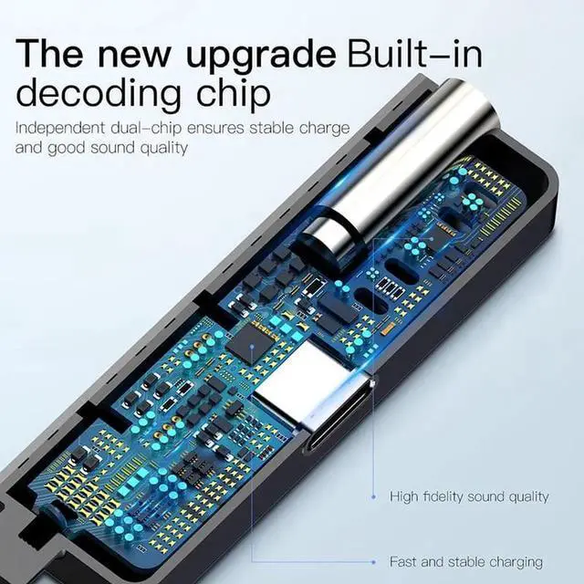 Alt view image 2 of 6 - Baseus USB Type C to 3.5mm Jack Earphone Aux Adapter PD 18W USB C Type C OTG Cable For Huawei Samsung Note 10 Plus USBC Splitter