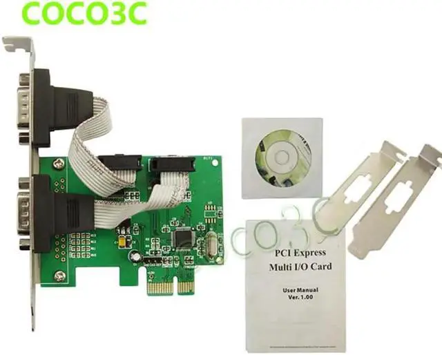 Alt view image 4 of 4 - WCH382 Chipset PCI-e 2 Serial ports Controller card PCI express to RS232 com port adapter for printer, scanner, modem