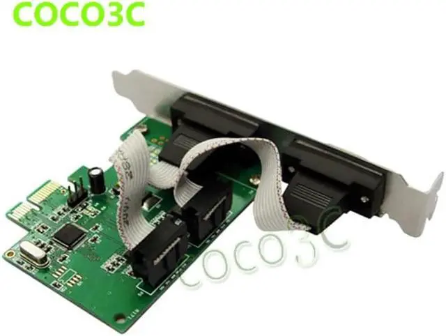Alt view image 3 of 4 - WCH382 Chipset PCI-e 2 Serial ports Controller card PCI express to RS232 com port adapter for printer, scanner, modem