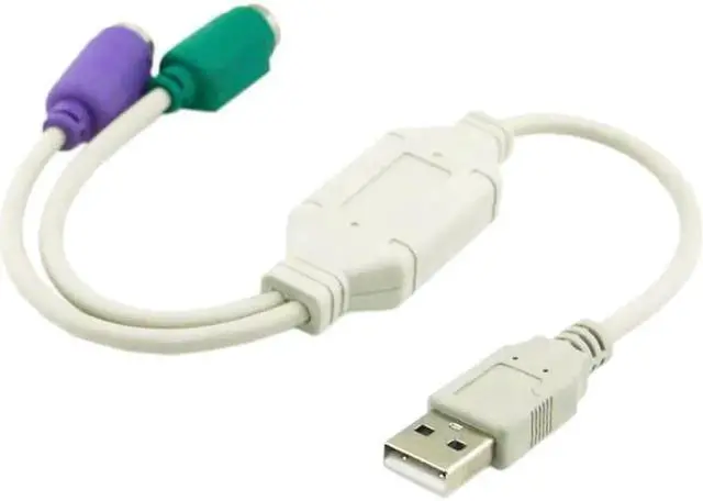 Alt view image 2 of 4 - 10pcs/lot USB2.0 to Two PS2 Splitter Cable Adapter for Keyboard Mouse USB Bus Power