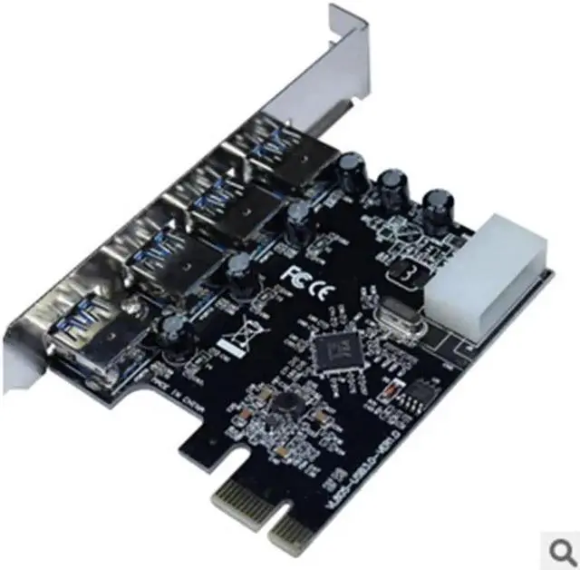 Alt view image 5 of 6 - PCI-E PCI Express to 4 Port USB3.0 VLI USB Hub Controller Card Adapter 5Gbps Usb 3.0 Controller Expansion Card