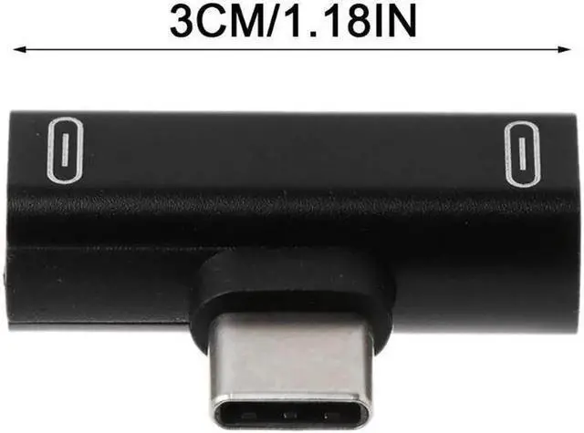 Alt view image 4 of 6 - 10 Packs Dual Type C USB C Earphone Headphone Audio Charging Charger Adapter Splitter Convertor For Xiaomi 6 6X 8 Note3 Mix 2 Huawei