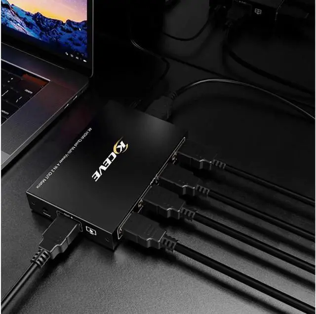 Alt view image 4 of 7 - Switch Multi-Viewer 4 Ports, 4 in 2 Out HDMI Matrix Switcher with Remote, HDMI Multi-Switcher Support 4K 30Hz, 6 Display Modes for PC/STB/DVD Video Game