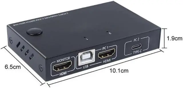 Alt view image 5 of 6 - 634A Practical TYPE-C KVM Switch Printers Share a Computer Display Excellent Picture Process &Transmission