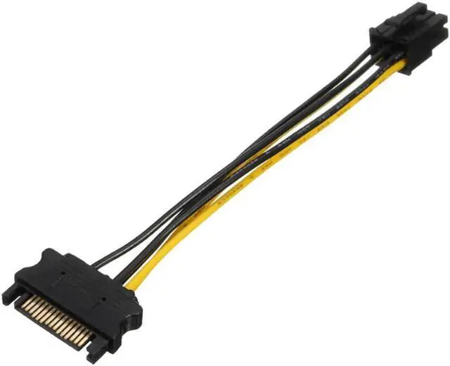 Alt view image 6 of 6 - Marsnaska SATA Power Cable 15 Pin To 6 Pin PCI EXPRESS PCI-E Sata Graphics Converter Adapter Video Card Power Cable cord